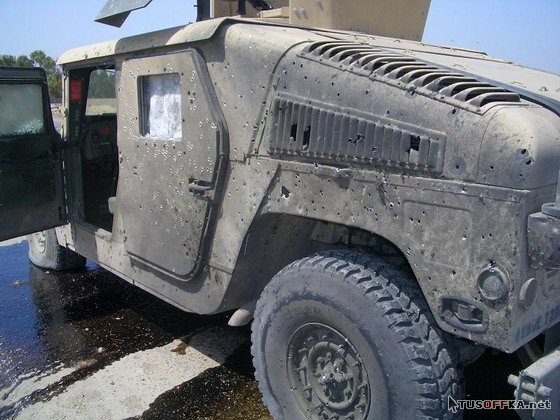 Hummer после взрыва гранаты